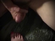 Generous Femdom Daddy allows her pet to eat cum from feet: CEI POV 8/16