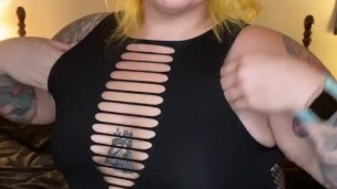 chubby goth pounding my cunt until im dripping cum