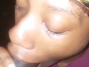 Ebony blow job outdoors pt2