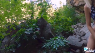 Slut Fucked in a Public Cave