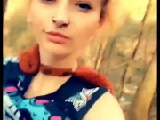 Petite hiking fully naked through Public Waterfall Trail (Full Version) 2/16