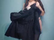 Natural Curvy Sensual Body Stocking Strip Tease 3/16