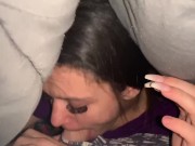 Wife sucking me while everyone’s asleep 9/16