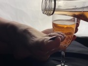  ASMR: SEXY FEET, CHAMPAGNE & LICKING