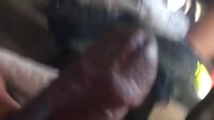 Stroking my Big Black Cock