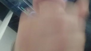 Bathroom masturbation at work