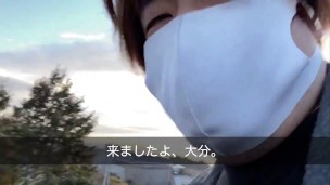 大分県の別府湾サービスエリアを訪れた男