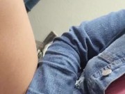 Uniqueen peeing in sink and on her feet come see daddy please jack your cock to me
