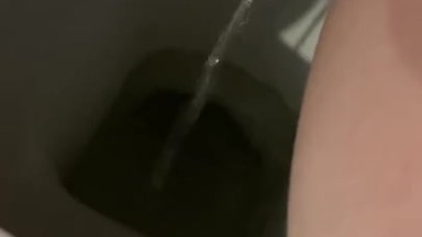 Girl pissing desperation long piss squirt