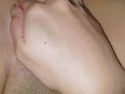 Masturbating her creamy tight pussy with my Dick , she really loves it 6/16