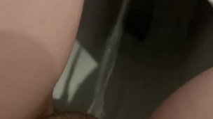 Female piss desperation wetting and squirting 