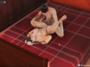 аниме секс с Чун Ли в классической позе с финалом на грудь [Gameplay] 9/16