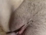 Extremely tight hairy pussy get big dick and cum in pussy 14/16