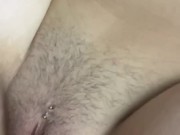 Extremely tight hairy pussy get big dick and cum in pussy 8/16