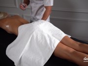 Real Cheating Babe with Big Ass gets Creampie after Oil Massage / Unexpected Sex Amateur couple 2/16