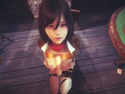 [ATTACK ON TITAN] POV You found Mikasa at the bar (3D PORN 60 FPS) 4/16