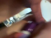 Pussy gets dominates by BWC + vibrator makes her cum all over 6/16