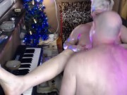 My slutty mature bitch spanks her pussy and tits hard! I am happy to test her cunt for strength! 13/16