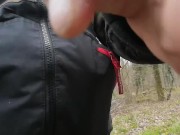 Quick wank in the woods 