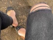 Public dangling preview  - Screenshot 12 of 16 - Foot Fetish