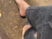 Public dangling preview  - Screenshot 13 of 16 - Feet Fetish