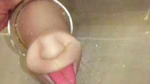 I finally pissed in a glass and poured it into my mouth capturing it on video and slow motion