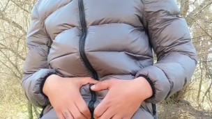 Uncut cock piss outdoor