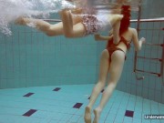 Nudist babes in the pool underwater stripping 3/16