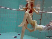 Nudist babes in the pool underwater stripping 4/16