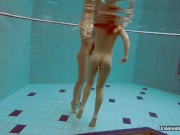 Nudist babes in the pool underwater stripping 9/16