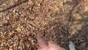 Jerking Off outside at the Lake 