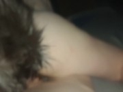 Curvy tries reverse cowgirl with tail plug 3/16