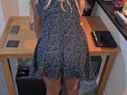 Hot Latina SECRETARY in a Short Dress at the OFFICE - CANDID UPSKIRT 8/16