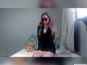 Just a cute student teasing and fingering for daddy :p