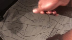 Nice BBC cumshot! Coconut, spit & hand work
