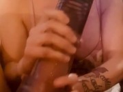 Sexy Pnp girl jerks neighbor off with penis pump  2/16