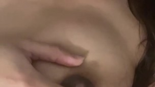 Solo third trimester pregnant milf undressing - lactating - pussy rub