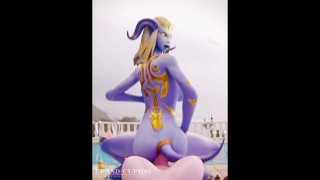 Draenei Elf Futa sexo en la fiesta épica en la piscina [Grand Cupido] (World of Warcraft)