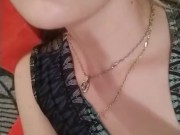 At friends house, a pretty milf shows her cute tight pussy and perfect breast  9/16