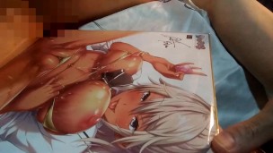 淫乱ビッチ黒ギャルに顔射&胸にぶっかけ【聖奴隷学園2特典色紙】