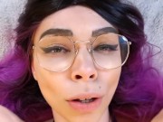 Beautiful nerd rough fucked in throat 1/16