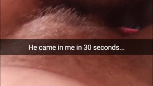 Fat virgin guy creampie me in 30 seconds! I didn't have time to tell him to pull out! - Snapchat