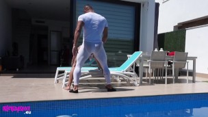 fuxcking in white wet spandex