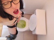 Kitty Does A Standing Piss in The Water Closet 9/16
