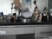 Cheating in Keira Crofts Hot Ass in Red Stockings 1/16