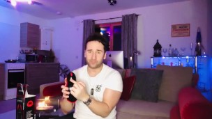 Marc McAulay using blowjob flashlight and info before getting naked