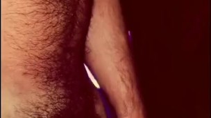 Hairy Guy Nice Big Cock and Hairy Ass, Quickly Show Big Dick Handjob in Thong