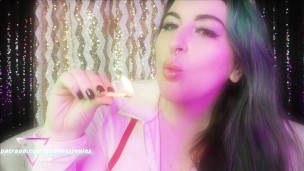 Relaxing Match Lightings ASMR - nail tapping match fetish femdom whispering finger tapping goddess