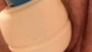 Mature MILF BBW magic wand playtime fun pierced labia