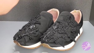Shoe fetishism　靴にザーメンをぶっかける